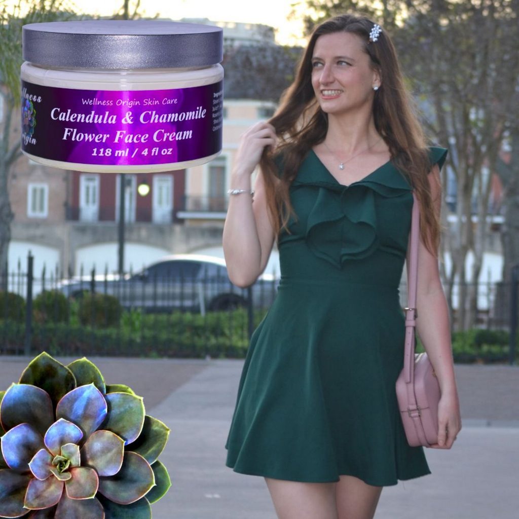 Calendula and Chamomile Flower Face Cream Wellness Origin Claudia G Varga Body and Face Moisturizer